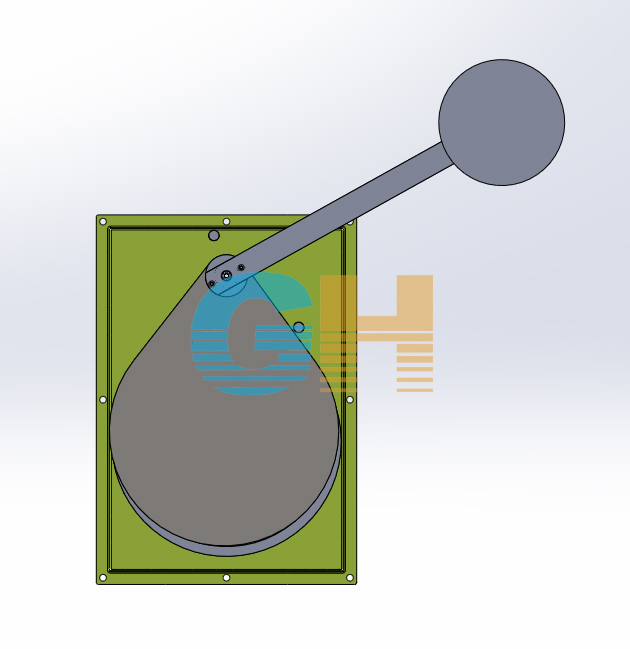 V型浮筒式調節型截流閥、限流閥全關3D圖