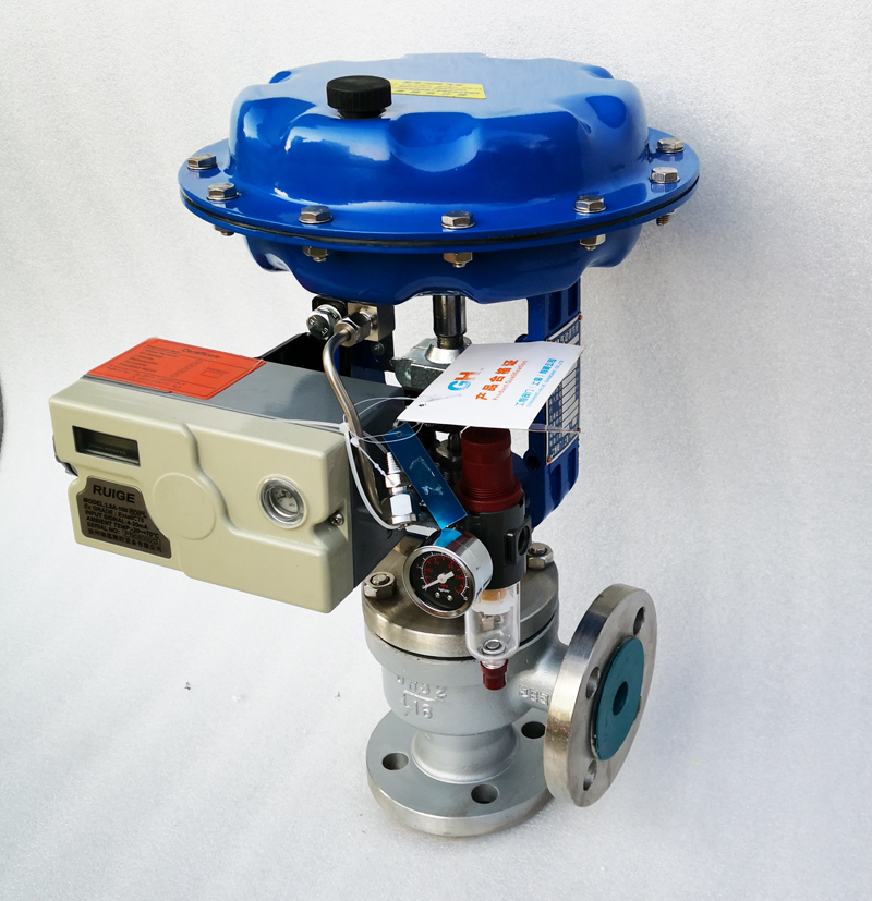 ZHAS氣動角式調節閥正面圖